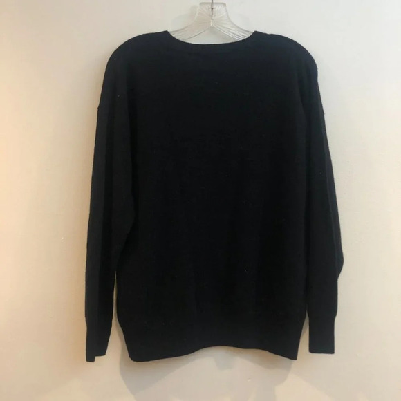 NEW Sandro Paris Dream Pearl Wool Cashmere Blend Tight Knit Black Sweater S NWT - Picture 8 of 8
